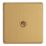 Varilight  10A 1-Gang 2-Way Light Switch  Brushed Brass with Colour-Matched Inserts