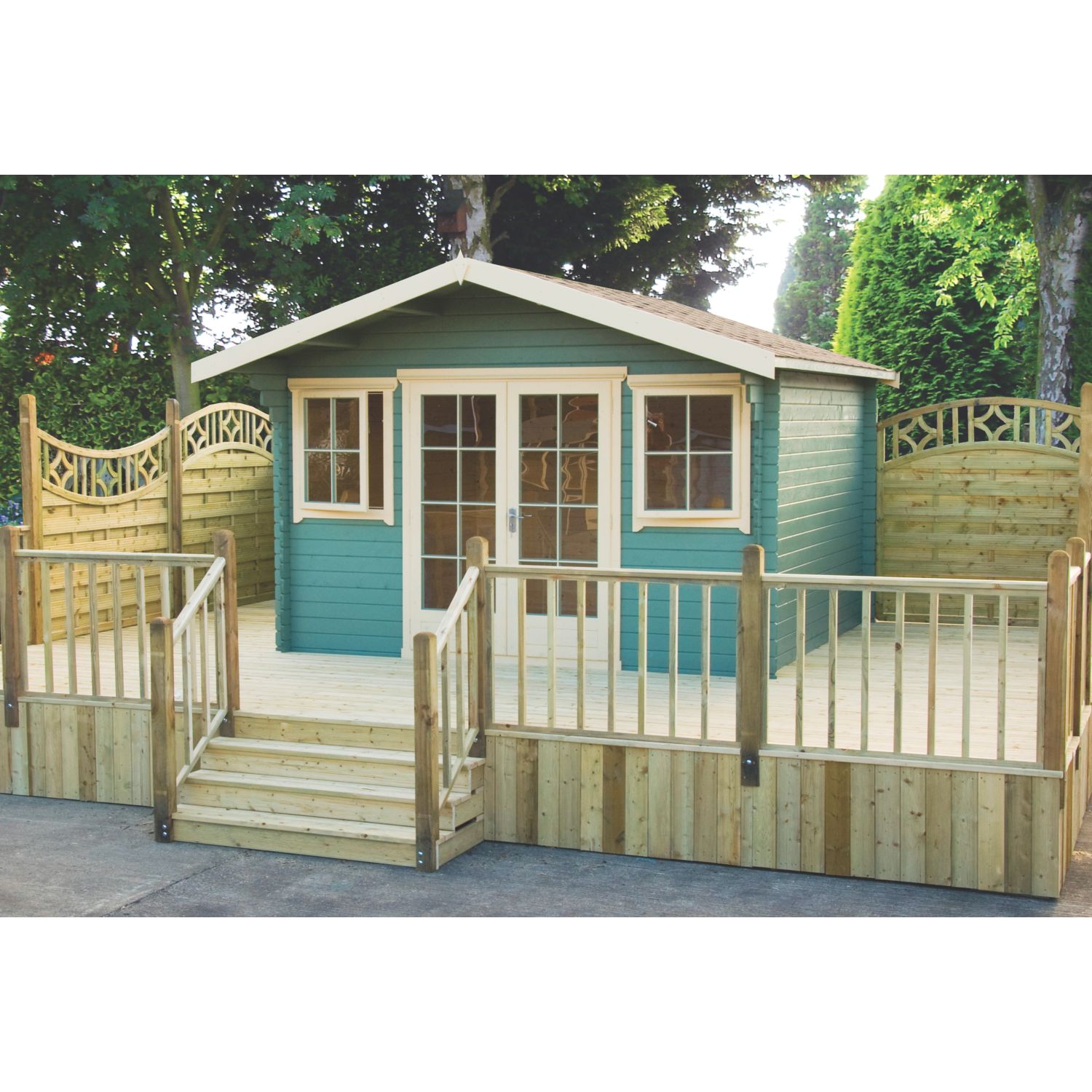 Shire Caledonian 12' x 12' (Nominal) Apex Timber Log Cabin (80027)