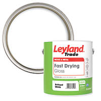 Leyland Trade  Gloss Brilliant White  Fast-Drying Paint 2.5Ltr