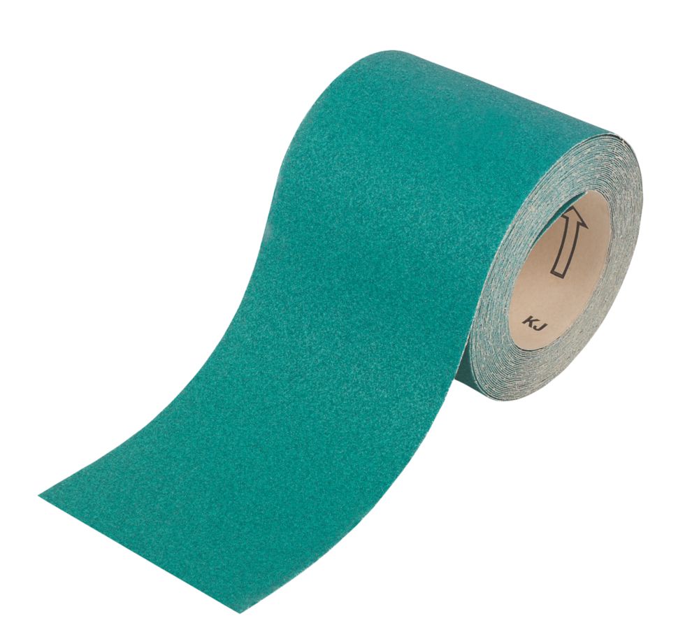 Oakey 120 Grit Liberty Green Sanding Roll 10m x 115mm Screwfix