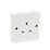 Crabtree Capital 13A 1-Gang Unswitched Plug Socket White
