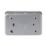 Essentials  13A 2-Gang DP Switched Metal Clad Socket + 2.1A 10.2W 2-Outlet Type A USB Charger with White Inserts