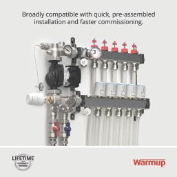 Warmup 5 Port S3 Underfloor Heating Manifold Stainless Steel