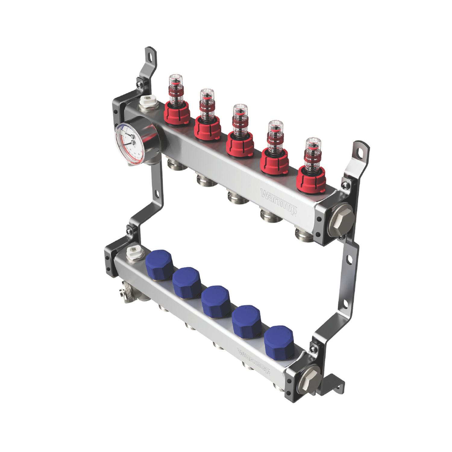 Warmup 5 Port S3 Underfloor Heating Manifold Stainless Steel (800AA)