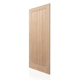 Unfinished Oak Wooden Cottage Internal Door 2040mm x 826mm