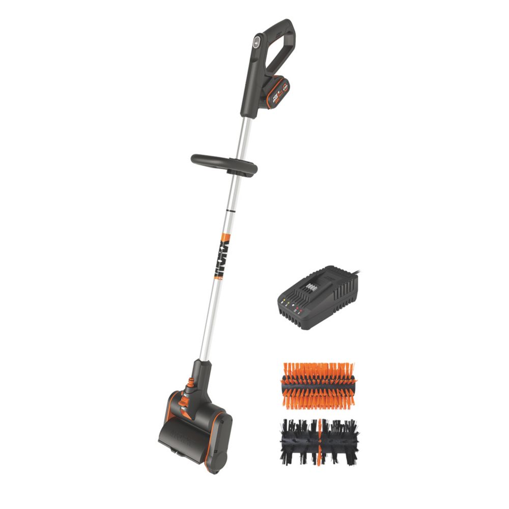 Worx WG441E 20V 1 x 4.0Ah Lithium PowerShare  Cordless Clean Brush