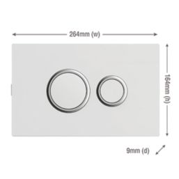 Fluidmaster 1000Z-031-P1 Dual-Flush Pneumatic Plate White