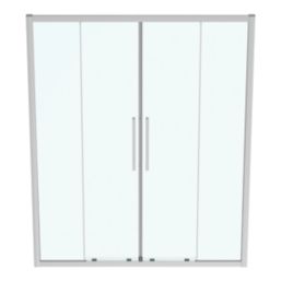 Ideal Standard I.life Semi-Framed Rectangular Sliding Shower Doors Silver 1700mm x 2005mm