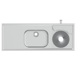 Armitage Shanks Dee Cleaners Sink No Tap Holes 510mm