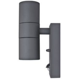 Luceco Azurar Outdoor Decorative External Wall Light With PIR & Photocell Sensor Slate Grey