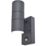 Luceco Azurar Outdoor Decorative External Wall Light With PIR & Photocell Sensor Slate Grey