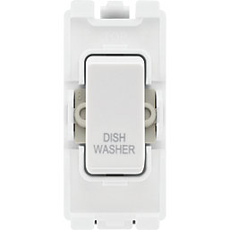 British General Nexus Grid 20A Grid DP Dishwasher Switch White