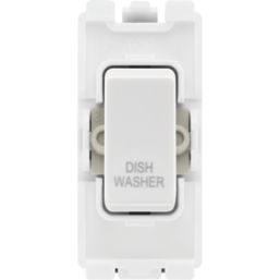 British General Nexus Grid 20A Grid DP Dishwasher Switch White