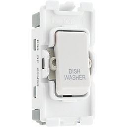 British General Nexus Grid 20A Grid DP Dishwasher Switch White