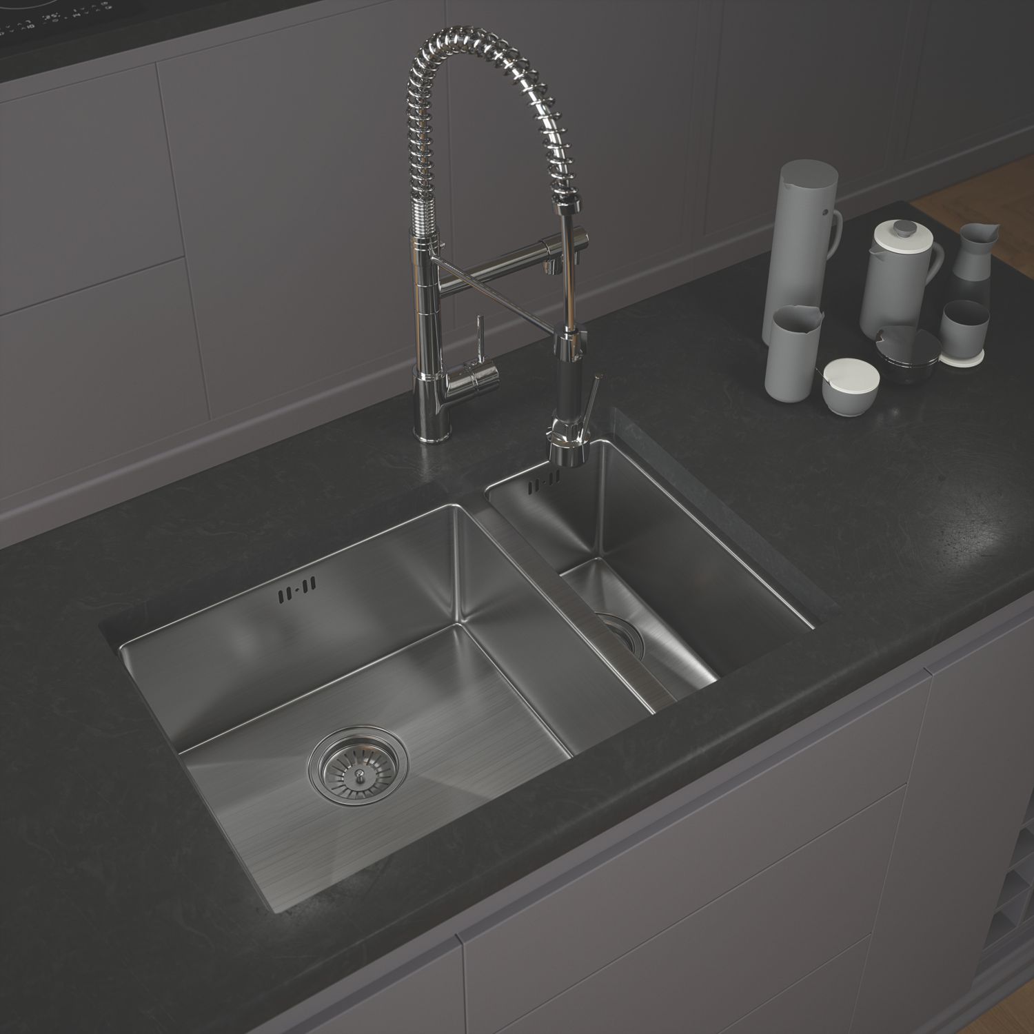 ETAL Elite 1.5 Bowl Stainless Steel Kitchen Sink 670mm x 440mm (800RG)