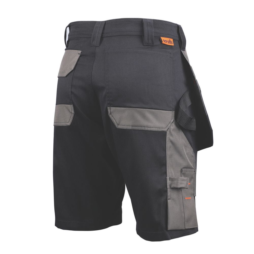 Scruffs Worker Plus Multi-Pocket Holster Work Shorts Black 36