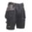 Scruffs Worker Plus Multi-Pocket Holster Work Shorts Black 36" W