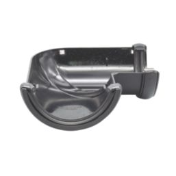 FloPlast Cast Iron Effect uPVC 90° Half Round Gutter Angle Black 112mm