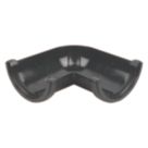 FloPlast Cast Iron Effect uPVC 90° Half Round Gutter Angle Black 112mm