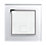 Retrotouch Crystal 04081 Master Telephone Socket White Glass with White Inserts