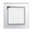 Retrotouch Crystal 1-Gang Master Telephone Socket White Glass with White Inserts