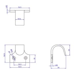Sash Lifts Polished Chrome 50mm x 55mm 4 Pack