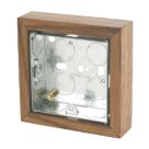 Varilight  1-Gang Surface Pattress Medium Oak Single Wall Box 25mm