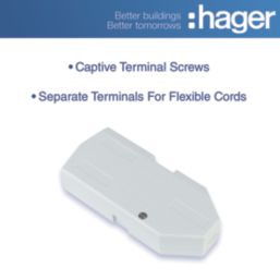 Hager J501 16A Downlighter Junction Box 53 x 27 x 122mm White