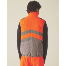 Regatta Hi-Vis Two-Tone Thermal Bodywarmer Orange 2X Large 54.3" Chest
