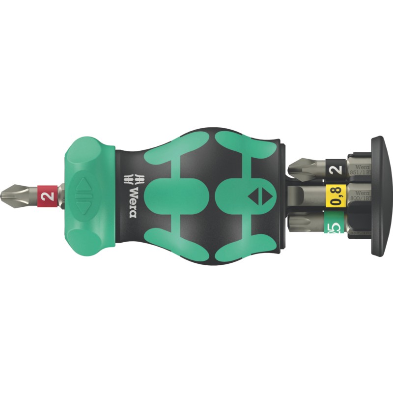 Wera Kraftform Kompakt RA 2 Interchangeable Ratchet Stubby Set 6 Pieces