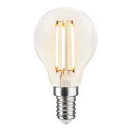 LAP  E14 Mini Globe LED Light Bulb Clear 470lm 2.9W 4 Pack