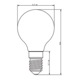 LAP  E14 Mini Globe LED Light Bulb Clear 470lm 2.9W 4 Pack