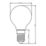 LAP  E14 Mini Globe LED Light Bulb Clear 470lm 2.9W 4 Pack