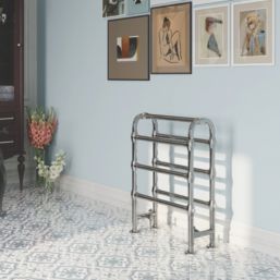 Towelrads 850mm x 600mm 1498BTU Chrome Flat Traditional Towel Radiator