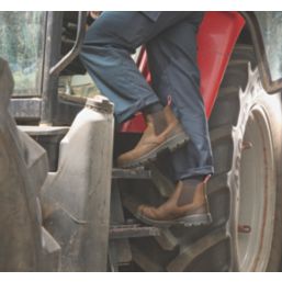 Hunter Twister Dealer Size 8  Brown Water-Resistant Steel Toe Cap Safety Dealer Boots