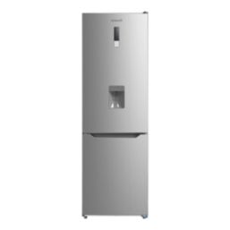 Essentials GHFSFFWDEU Freestanding 60/40 Fridge Freezer Gloss Silver 595mm