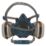 3M 6502QLKIT-1 One Size Quick Latch Half Face Respirator Kit with Replaceable Filters A2-P3 7 Piece Set