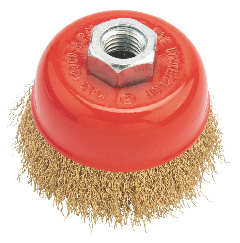 Crimped Wire Cup Brush 75mm - Screwfix