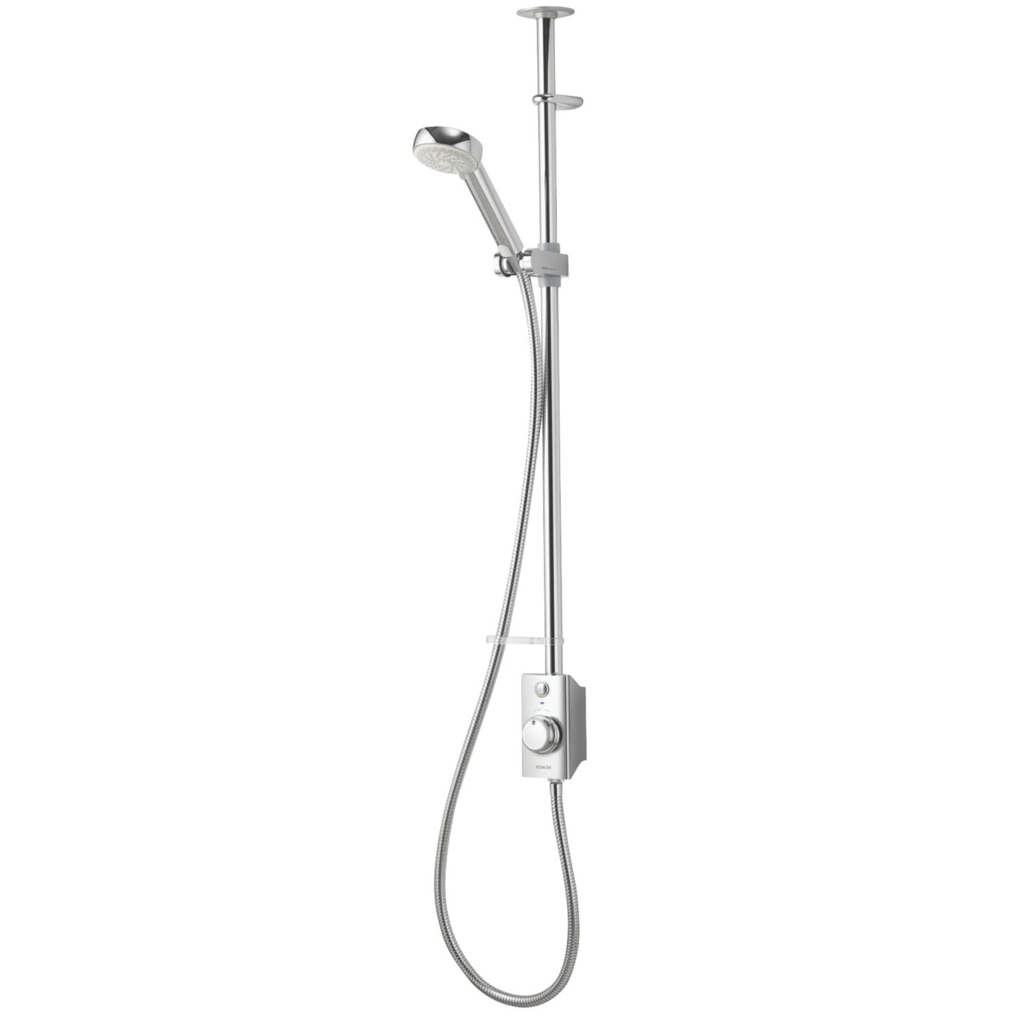 Aqualisa Visage Gravity-Pumped Ceiling-Fed Chrome Thermostatic Smart Shower (801JK)