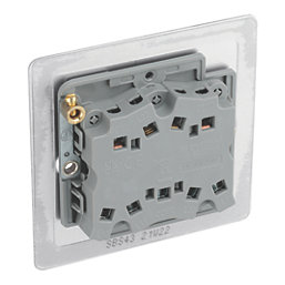 LAP  20A 16AX 3-Gang 2-Way Light Switch  Brushed Stainless Steel