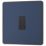 British General Evolve 20A 16AX 1-Gang Intermediate Light Switch Blue with Black Inserts