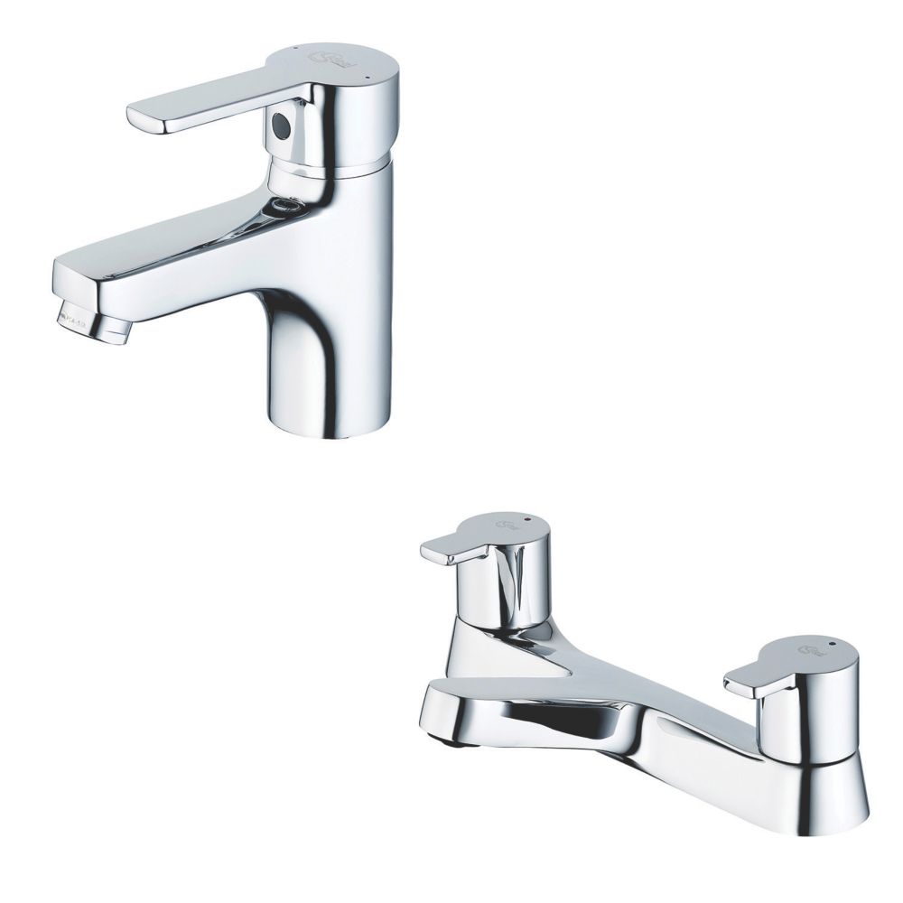 Ideal Standard Calista Basin Mixer & Bath Filler Tap Pack Screwfix