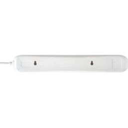 Masterplug 13A 6-Gang Unswitched  Extension Lead White 2m