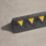 JSP Ridgeback Black / Reflective Yellow Wheelstop 900mm x 20mm x 20mm