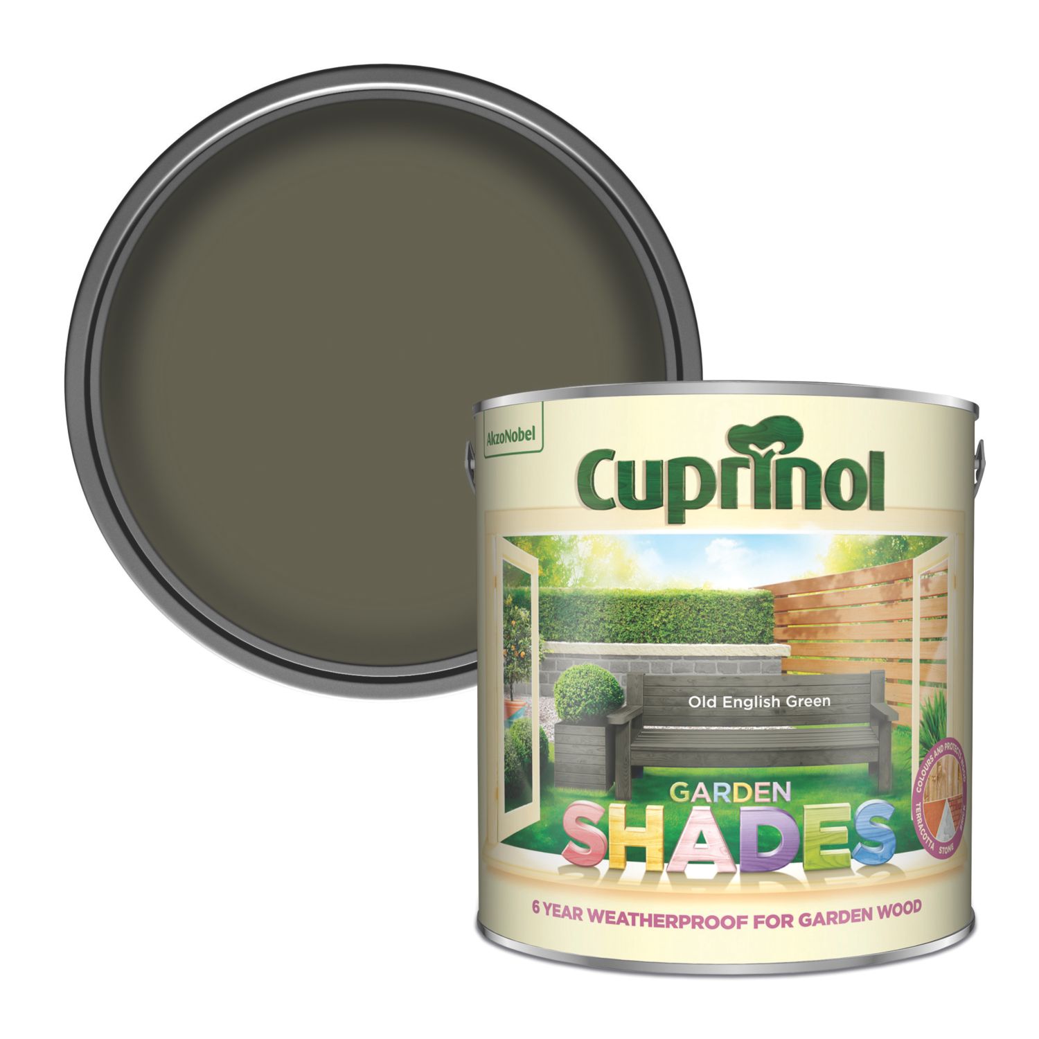Cuprinol 2.5Ltr Old English Green Matt Wood Paint (80232)
