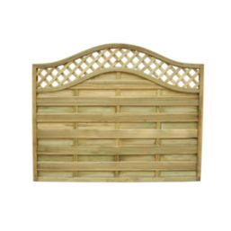 Forest Prague  Lattice Curved Top Fence Panels Natural Timber 6' x 5' Pack of 8