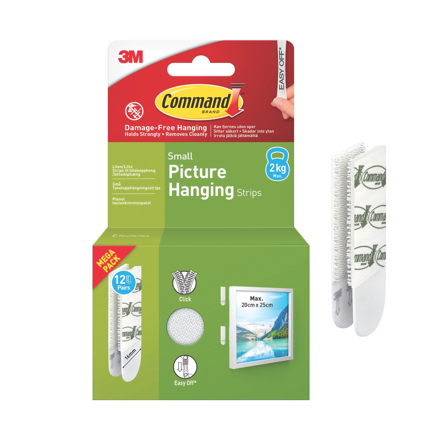 Command Self-Adhesive Picture Hanging Strips Small 24 Pack (802AX)