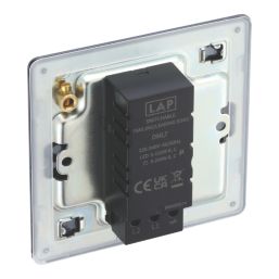 LAP  1-Gang 2-Way LED Dimmer Switch  Black Nickel with Colour-Matched Inserts
