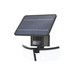 LAP Twiny Outdoor LED Solar-Powered Floodlight With PIR Sensor Black 800lm