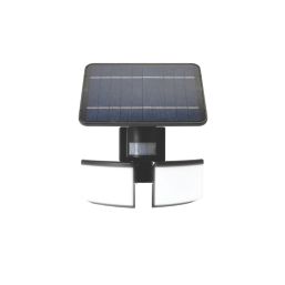 LAP Twiny Outdoor LED Solar-Powered Floodlight With PIR Sensor Black 800lm